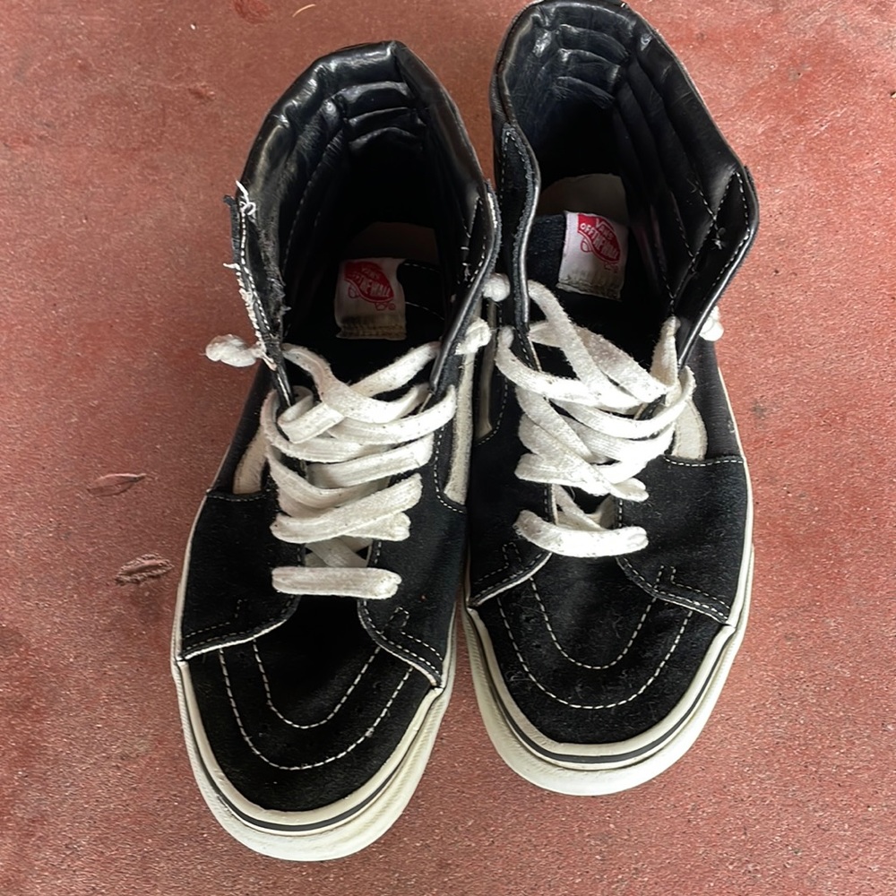 Old school vans high tops black size 8 1/2 men’s